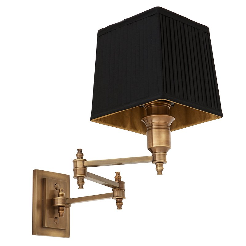 Бра Wall Lamp Lexington Swing Brass+Black Латунь Античная полированная Черный Бра Wall Lamp Lexington Swing Brass+Black Латунь Античная полированная Черный в Челябинске | Loft Concept