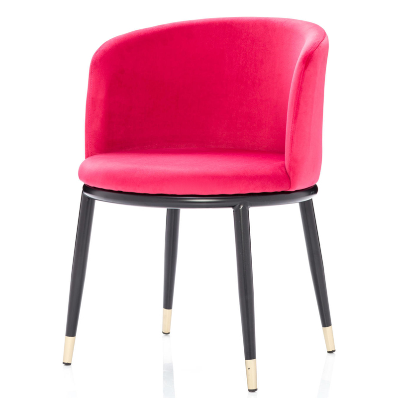 Стул Dining Chair Foucault Crimson Малиновый (Crimson) Черный Золотой Стул Dining Chair Foucault Crimson Малиновый (Crimson) Черный Золотой в Челябинске | Loft Concept
