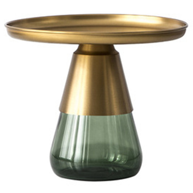 Круглый приставной стол Classico Round Green Side Table High Зеленый Латунь Круглый приставной стол Classico Round Green Side Table High Зеленый Латунь в Челябинске | Loft Concept