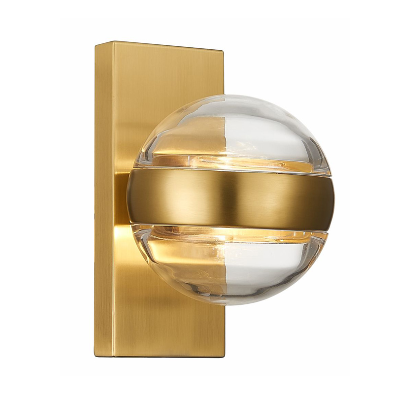 Бра Leandra Sconce Латунь Прозрачное Стекло в Челябинске | Loft Concept 