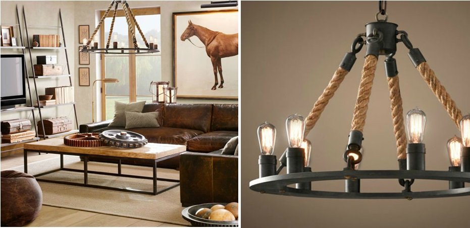 Люстра Loft Old Castle Rope Chandelier Люстра Loft Old Castle Rope Chandelier - Loft-Concept в Челябинске