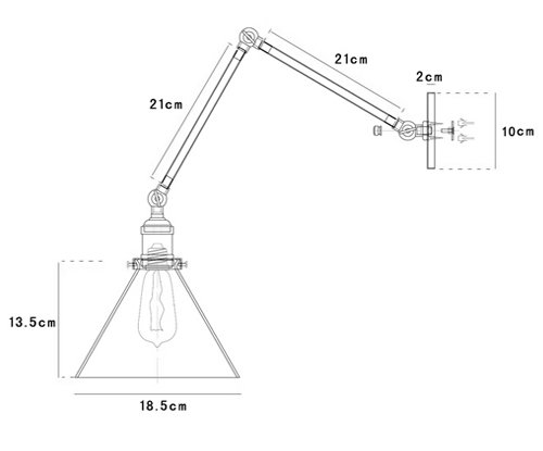 Бра Gloce Cone Shade Loft Industrial Red Бра Gloce Cone Shade Loft Industrial Red в Челябинске