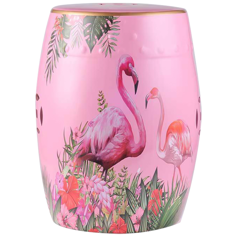 Керамический табурет Flamingo Tropical Animal Ceramic Stool Pink Розовый Зеленый Керамический табурет Flamingo Tropical Animal Ceramic Stool Pink Розовый Зеленый в Челябинске | Loft Concept