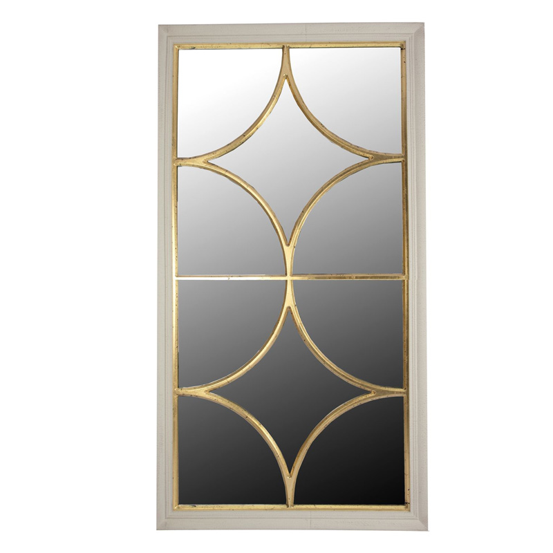 Зеркало Ferrand Mirror Window Белый Золотой Зеркало Ferrand Mirror Window Белый Золотой в Челябинске | Loft Concept