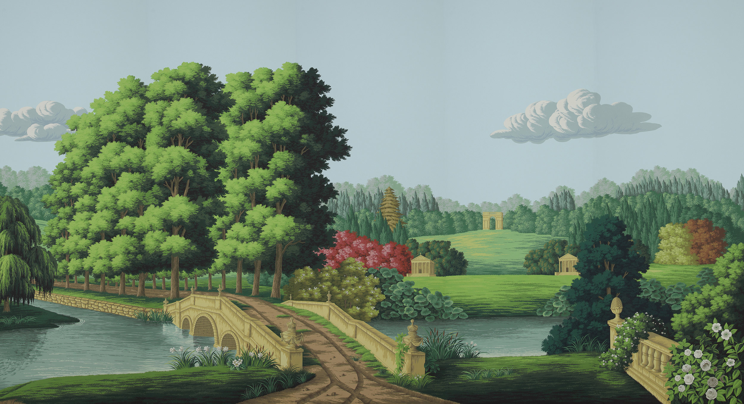 Обои ручная роспись English Landscape Gainsborough on scenic paper Обои ручная роспись English Landscape Gainsborough on scenic paper - постер Loft-Concept в Челябинске
