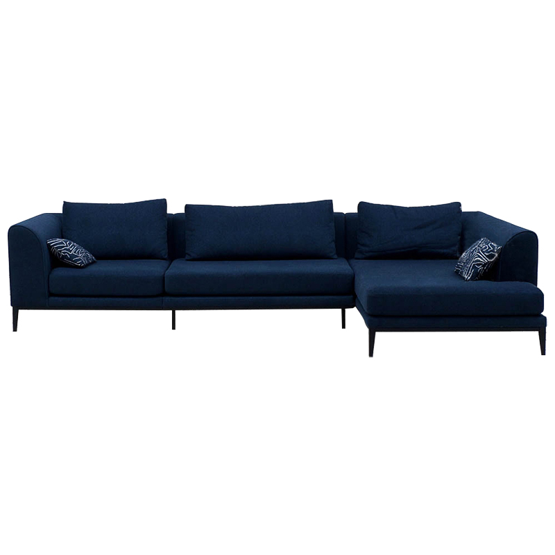 Угловой диван Ferguson Deep Blue Sofa Темно-синий Угловой диван Ferguson Deep Blue Sofa Темно-синий в Челябинске | Loft Concept