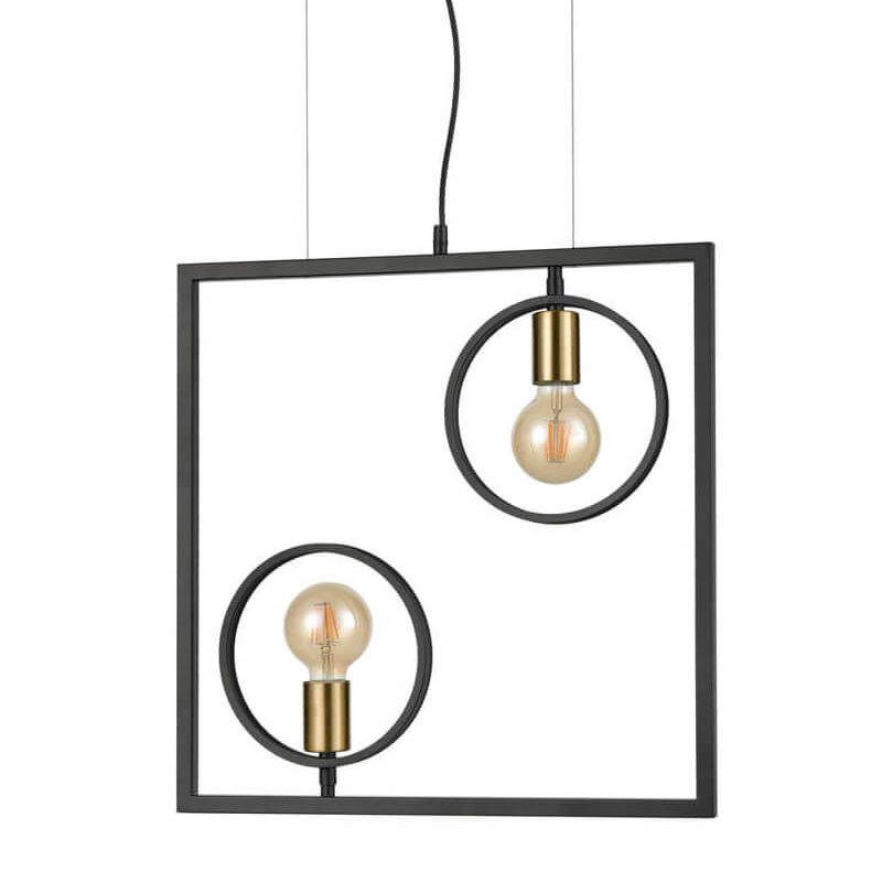Люстра Loft Rings Ligh 2 Черный Золотой Люстра Loft Rings Ligh 2 Черный Золотой в Челябинске | Loft Concept