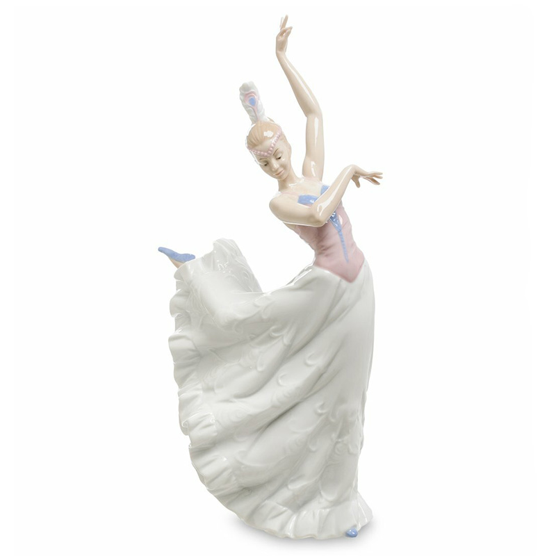Статуэтка фарфоровая Танцовщица Charming Statuette Белый Розовый Серо-голубой Бежевый Статуэтка фарфоровая Танцовщица Charming Statuette Белый Розовый Серо-голубой Бежевый в Челябинске | Loft Concept