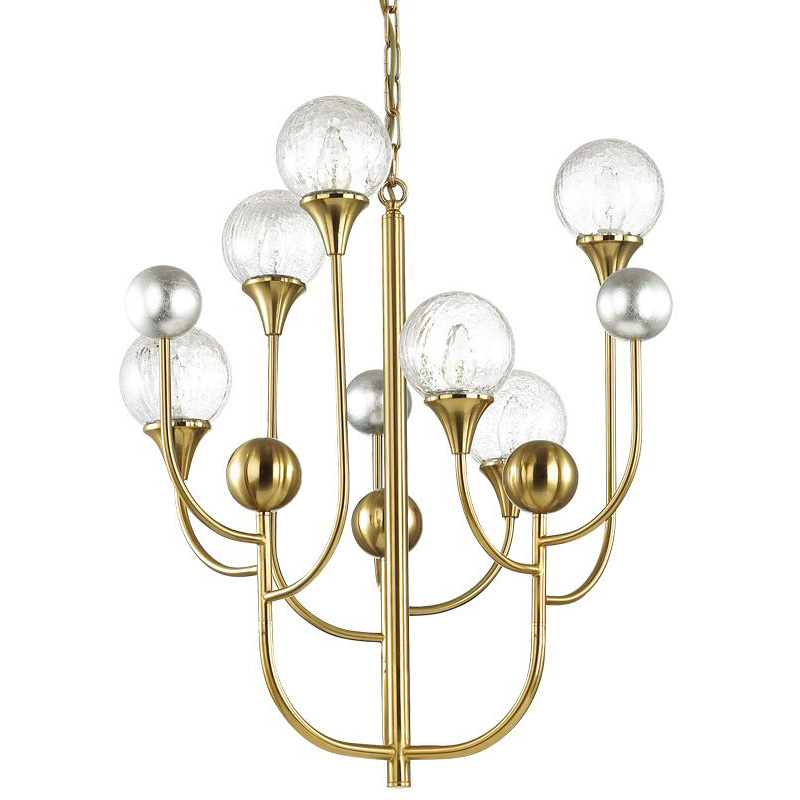 Люстра Benniga Chandelier 6 Золотой Прозрачный (Transparent) Люстра Benniga Chandelier 6 Золотой Прозрачный (Transparent) в Челябинске | Loft Concept