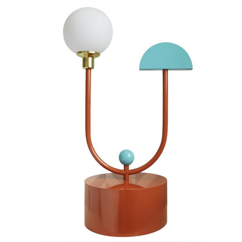 Дизайнерская Настольная Лампа Space Table Lamp by Dovain Studio Белый Коричневый Бирюзовый Дизайнерская Настольная Лампа Space Table Lamp by Dovain Studio Белый Коричневый Бирюзовый в Челябинске | Loft Concept