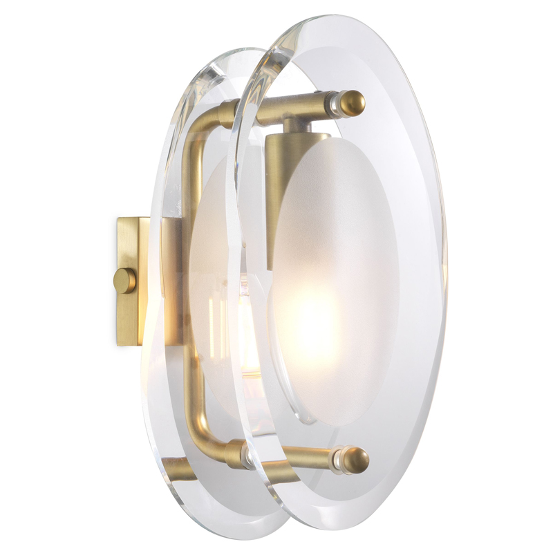 Бра Eichholtz Wall Lamp Sublime Латунь Античная полированная Прозрачный Бра Eichholtz Wall Lamp Sublime Латунь Античная полированная Прозрачный в Челябинске | Loft Concept