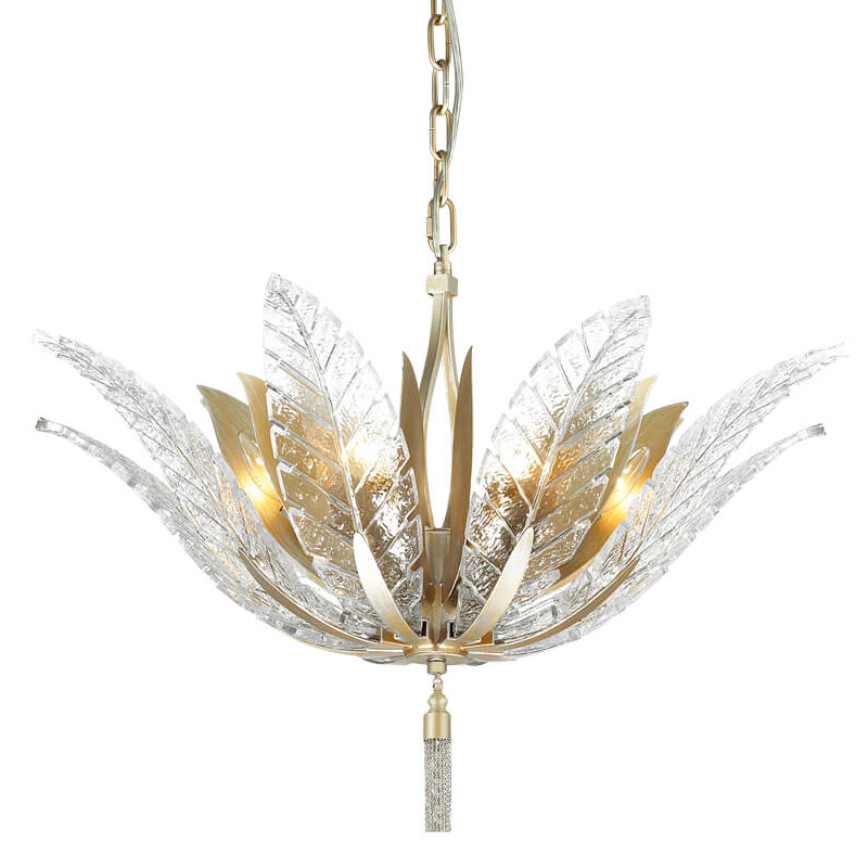Люстра Glass Petals Chandelier 75 Золотой Прозрачный (Transparent) Люстра Glass Petals Chandelier 75 Золотой Прозрачный (Transparent) в Челябинске | Loft Concept