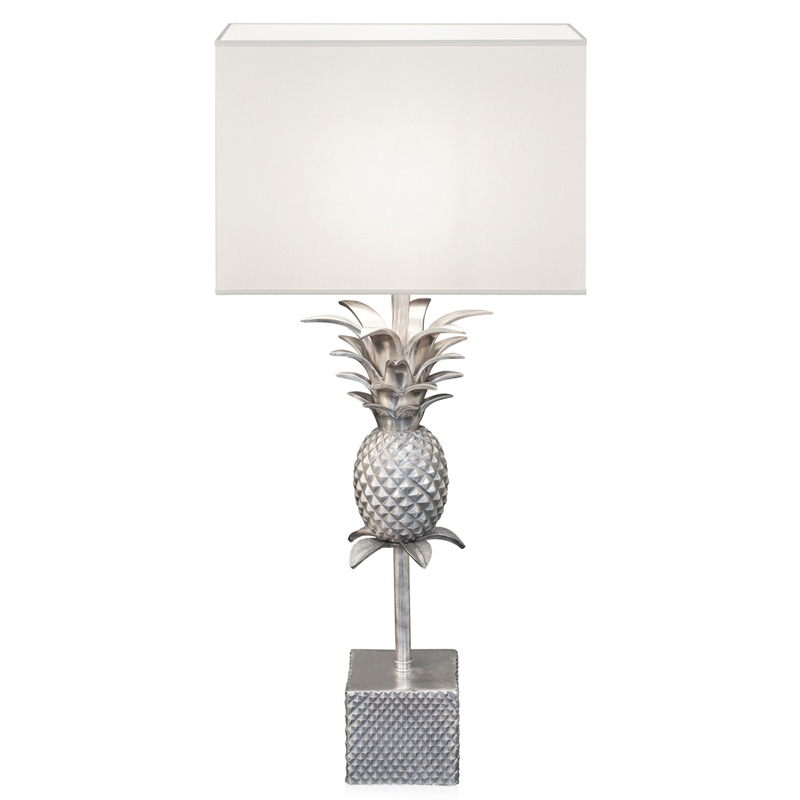 Настольная лампа LAMPTABLE PINEAPPLE STRAIGHT white Белый Серебряный Настольная лампа LAMPTABLE PINEAPPLE STRAIGHT white Белый Серебряный в Челябинске | Loft Concept