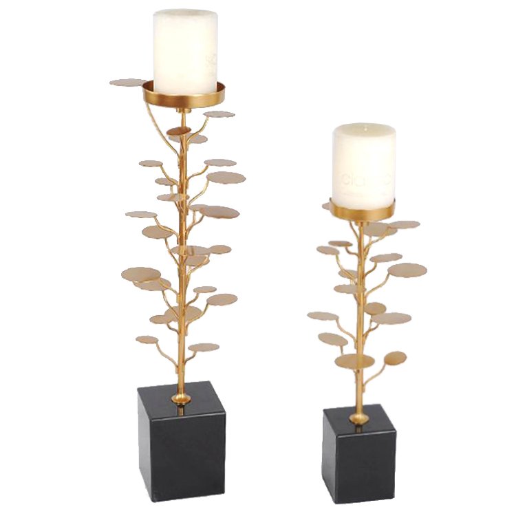 Подсвечник Looper Tree Candle Черный Глянцевое золото в Челябинске | Loft Concept 