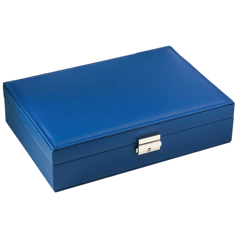 Шкатулка Mazarine Jewerly Organizer Box blue Синий Шкатулка Mazarine Jewerly Organizer Box blue Синий в Челябинске | Loft Concept
