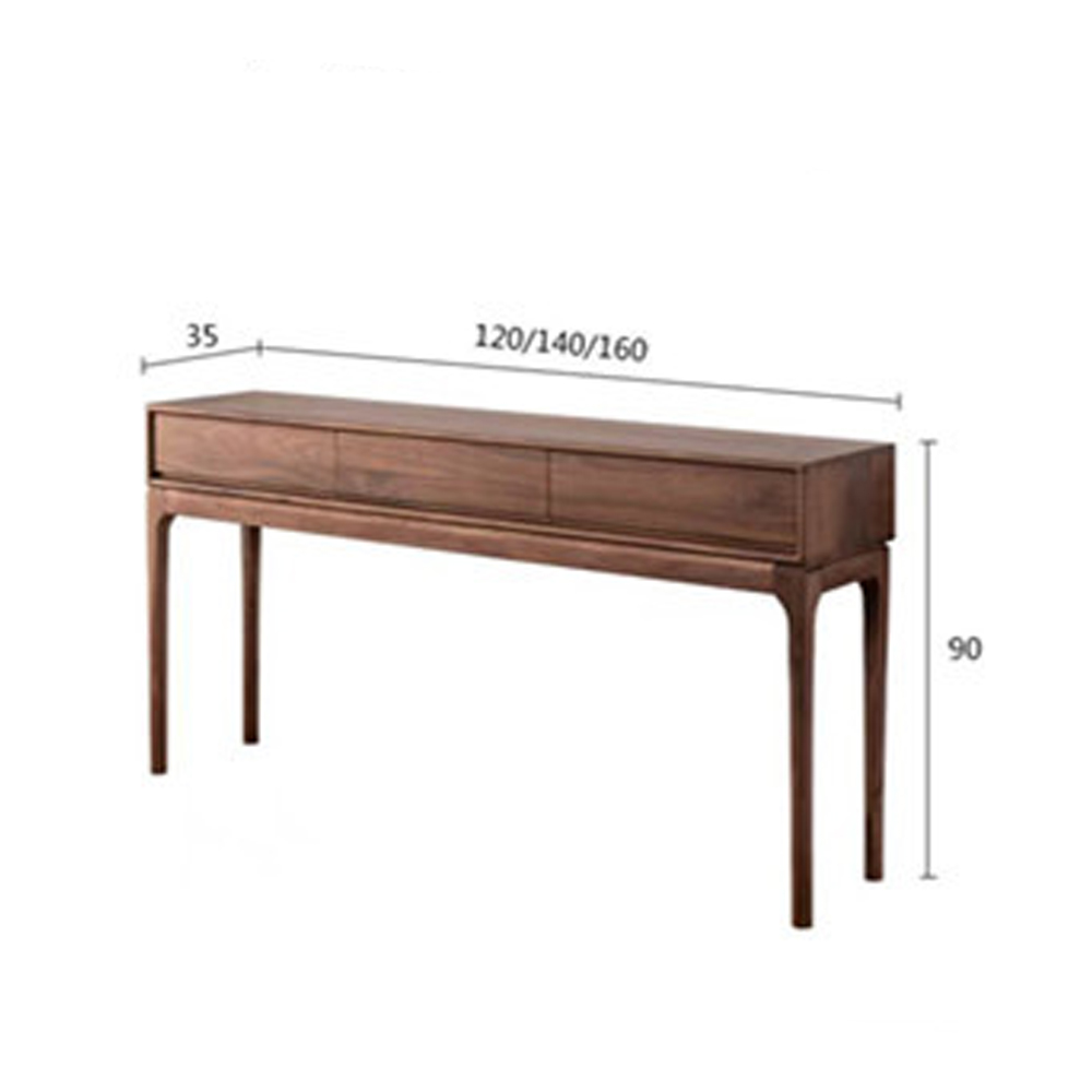 Консоль деревянная прямоугольная с 3-мя ящиками Moon Walnut Furniture Консоль деревянная прямоугольная с 3-мя ящиками Moon Walnut Furniture в Челябинске
