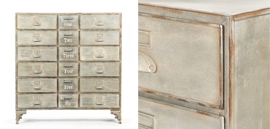 Комод металлический в стиле лофт Oscar Drawer Cabinet Комод металлический в стиле лофт Oscar Drawer Cabinet - Loft-Concept в Челябинске