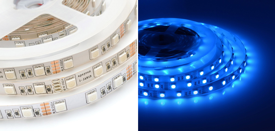 Светодиодная лента 14,4W/m 60LED/m 5050SMD разноцветная 5M - фото №2