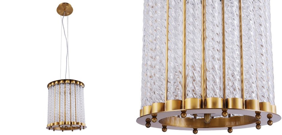 Люстра Glass Spirals Cylinder Люстра Glass Spirals Cylinder - Loft-Concept в Челябинске