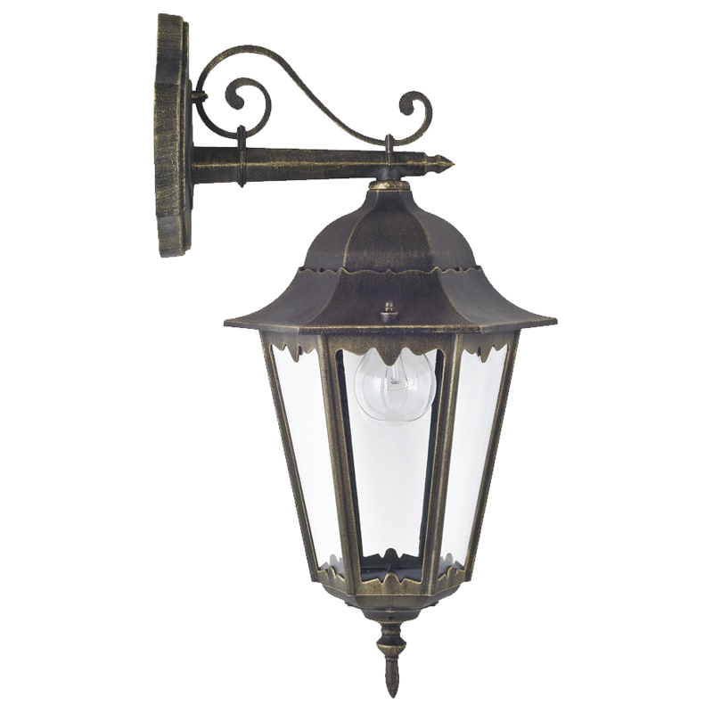 Уличный светильник Leclerc sconce II Винтажный черный Прозрачное Стекло Уличный светильник Leclerc sconce II Винтажный черный Прозрачное Стекло в Челябинске | Loft Concept