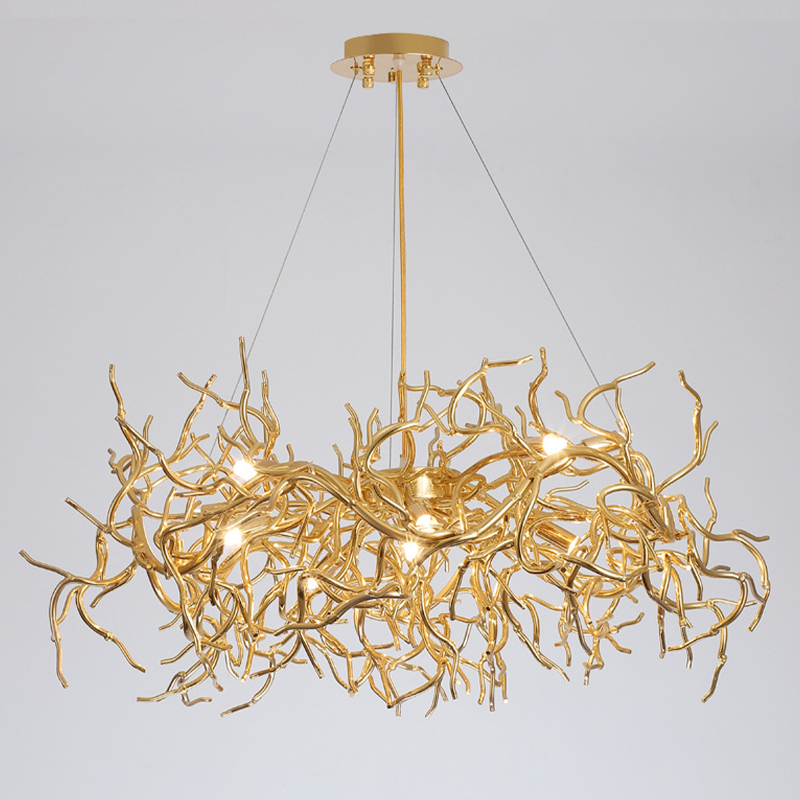 Люстра Felicite Gold Branches Chandelier Золотой Люстра Felicite Gold Branches Chandelier Золотой в Челябинске | Loft Concept