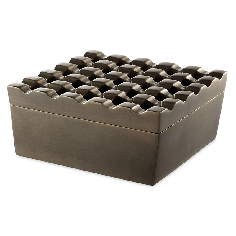 Пепельница Eichholtz Ashtray Deluxe Винтажная латунь Пепельница Eichholtz Ashtray Deluxe Винтажная латунь в Челябинске | Loft Concept