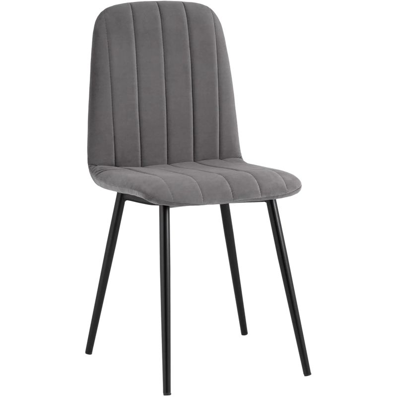 Стул Easy Chair Велюр Темно-Серый цвет Серый Черный Стул Easy Chair Велюр Темно-Серый цвет Серый Черный в Челябинске | Loft Concept
