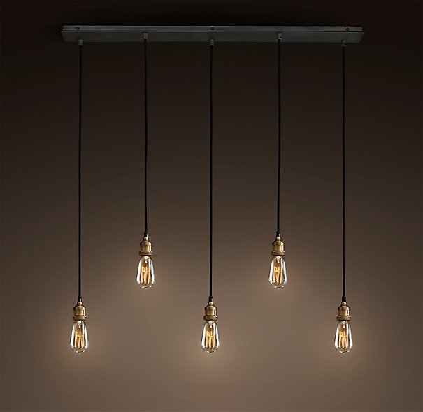 Подвесной светильник Loft Industrial Mono 5 Черный в Челябинске | Loft Concept 