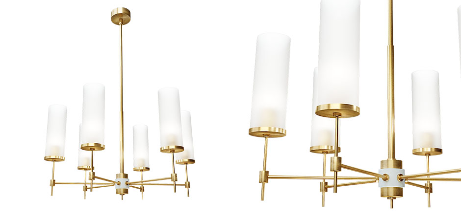 Люстра Дизайнерская Candle Holder из Сатинированной Латуни Люстра Дизайнерская Candle Holder из Сатинированной Латуни - Loft-Concept в Челябинске