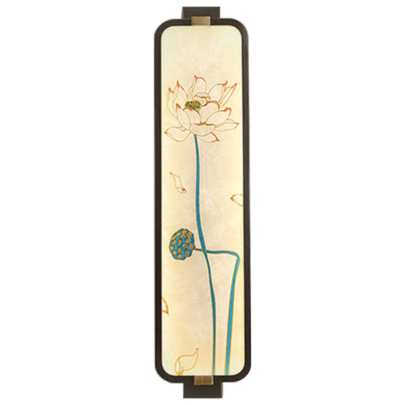 Настенный светильник Lotus Oriental Scenes Wall Lamp Темная медь Бежевый Мульти Настенный светильник Lotus Oriental Scenes Wall Lamp Темная медь Бежевый Мульти в Челябинске | Loft Concept
