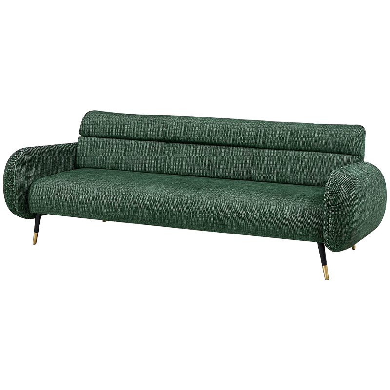 Диван Hebert Green Sofa L Зеленый Зеленый Черный Латунь Диван Hebert Green Sofa L Зеленый Зеленый Черный Латунь в Челябинске | Loft Concept