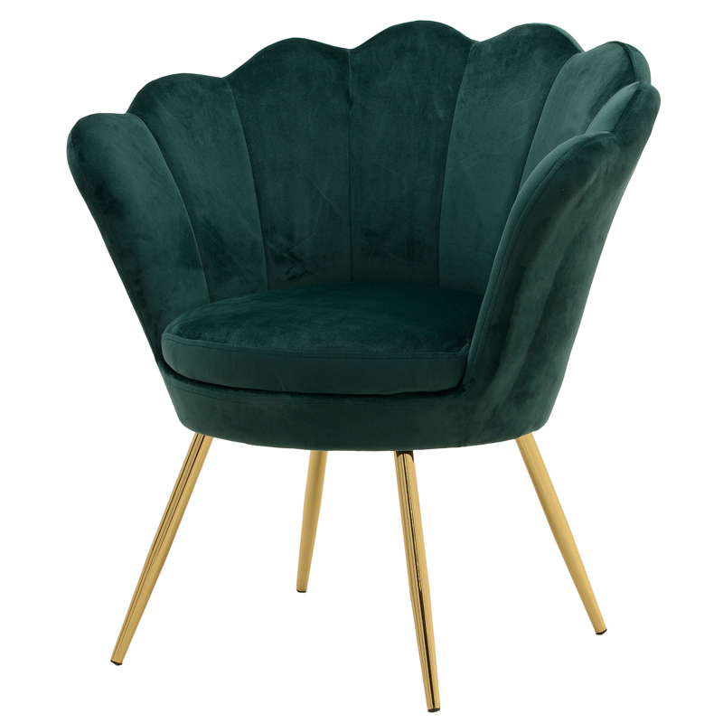 Кресло Jacinta Fan Emerald Изумрудный Золотой Кресло Jacinta Fan Emerald Изумрудный Золотой в Челябинске | Loft Concept