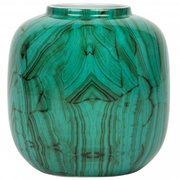 Ваза Malachite Vase Low Малахит Ваза Malachite Vase Low Малахит в Челябинске | Loft Concept