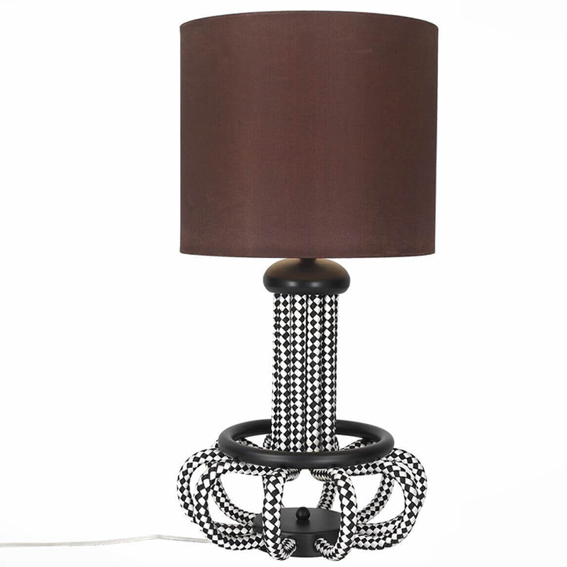 Дизайнерская Настольная лампа Belcalis table lamp Черно-белый Коричневый Дизайнерская Настольная лампа Belcalis table lamp Черно-белый Коричневый в Челябинске | Loft Concept