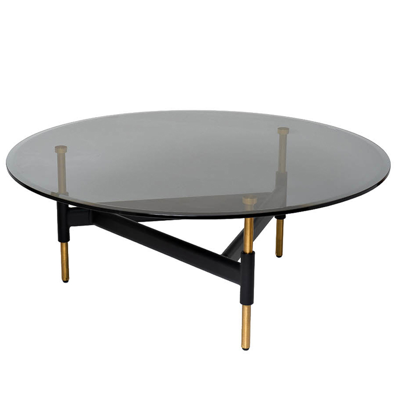 Кофейный стол Monreale Dark Glass Черный Золотой Кофейный стол Monreale Dark Glass Черный Золотой в Челябинске | Loft Concept