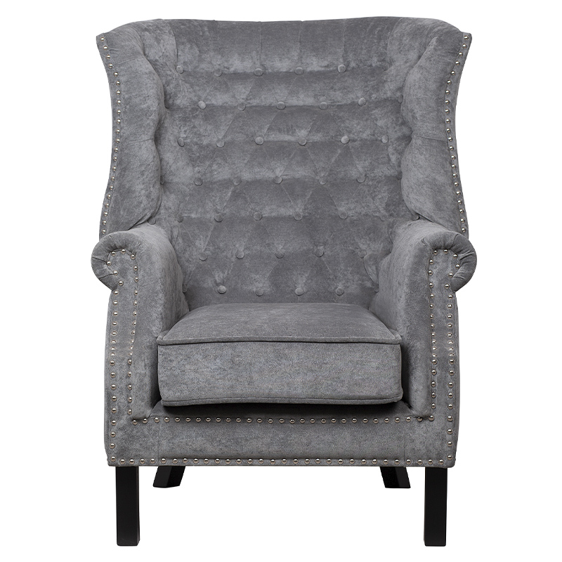 Кресло Charlie Armchair grey velour Серый Кресло Charlie Armchair grey velour Серый в Челябинске | Loft Concept