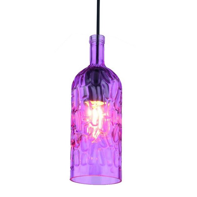 Подвесной светильник Geometry Glass Purpur Bottle Pendant Сиреневый Подвесной светильник Geometry Glass Purpur Bottle Pendant Сиреневый в Челябинске | Loft Concept