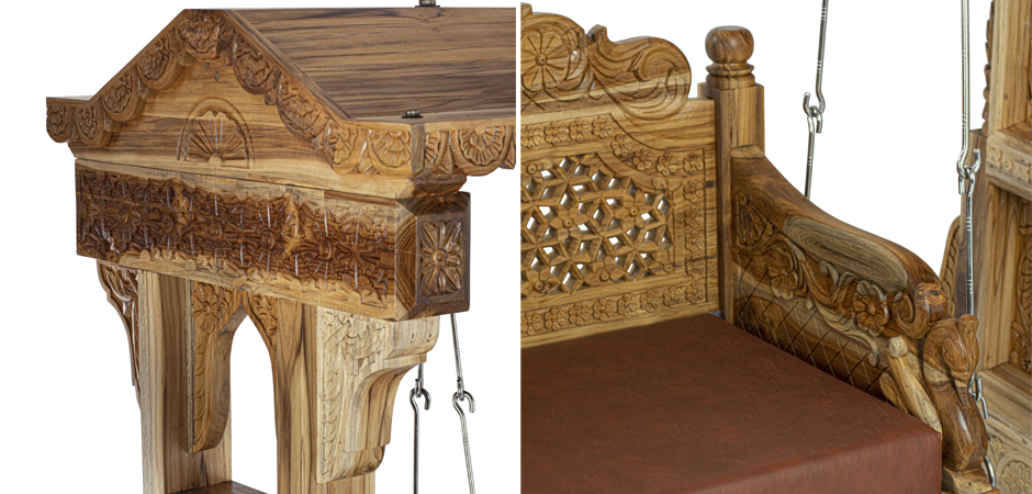Большие Индийские качели из тика TEAK WOOD SWING Большие Индийские качели из тика TEAK WOOD SWING - Loft-Concept в Челябинске