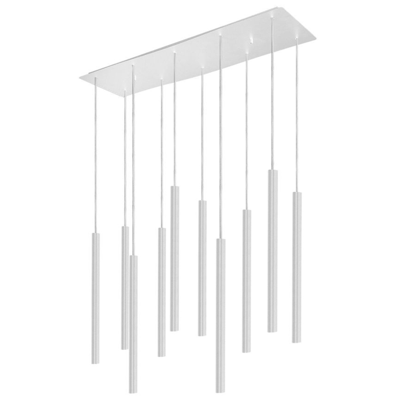 Светильник Trumpet Rectangle White 10 плафонов Белый Светильник Trumpet Rectangle White 10 плафонов Белый в Челябинске | Loft Concept