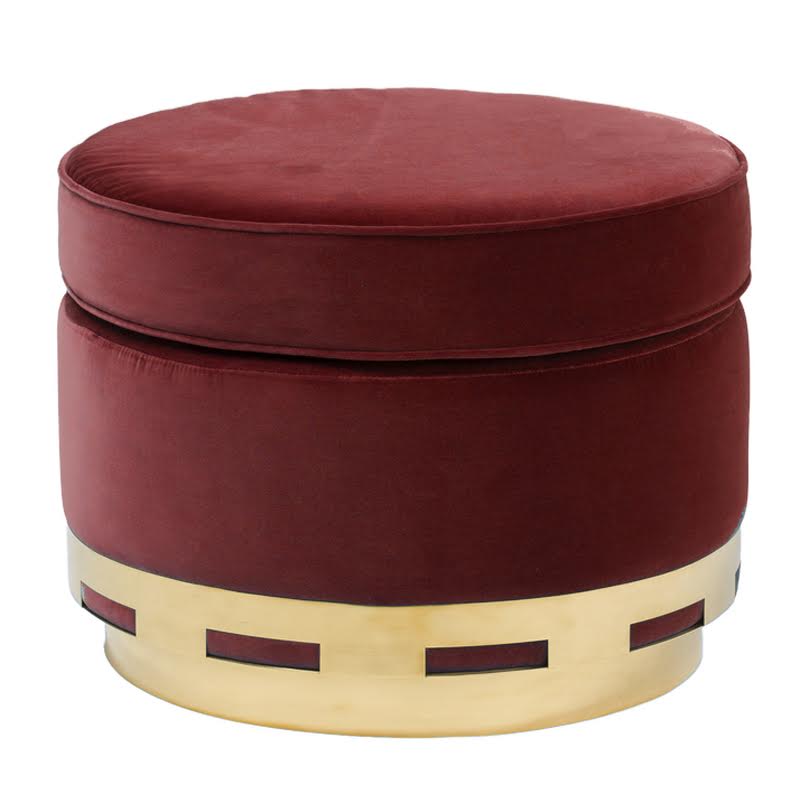 Пуф Las Vegas Arcadia Ottoman Velvet Petrol Бургундский красный Пуф Las Vegas Arcadia Ottoman Velvet Petrol Бургундский красный в Челябинске | Loft Concept