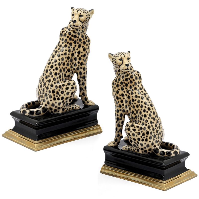 Держатель для книг BOOKEND CHEETAH Черный Золотой Бежевый Держатель для книг BOOKEND CHEETAH Черный Золотой Бежевый в Челябинске | Loft Concept