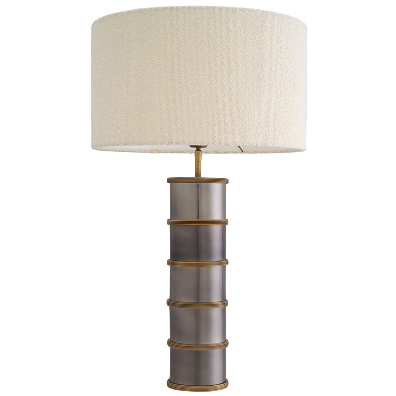 Настольная лампа Eichholtz Table Lamp Ella Латунь Серый Белый Настольная лампа Eichholtz Table Lamp Ella Латунь Серый Белый в Челябинске | Loft Concept