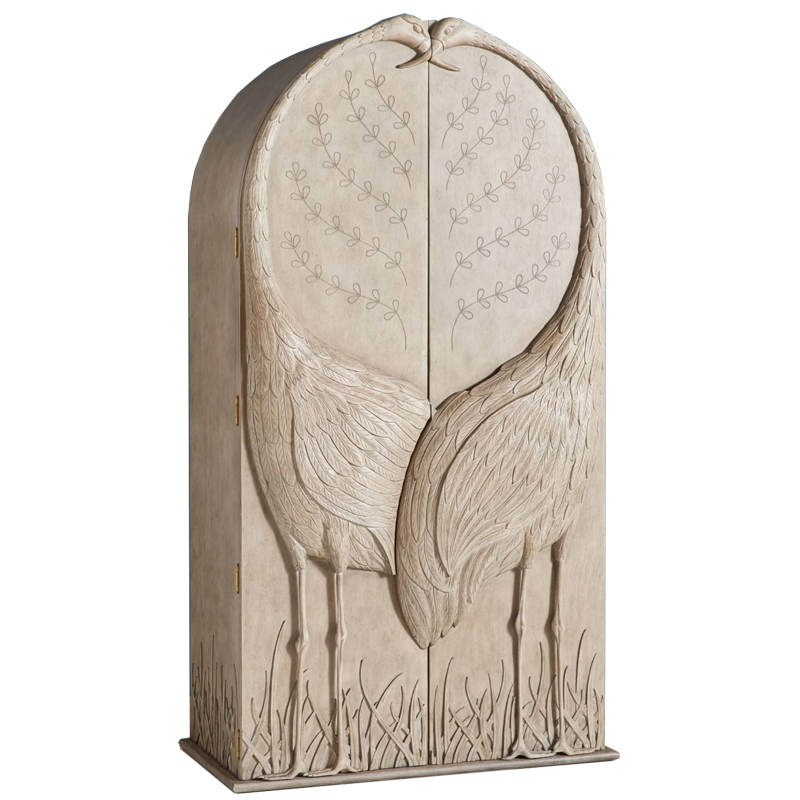 Шкаф ручная резьба Land & Sky Armoire Бежево-серый в Челябинске | Loft Concept 