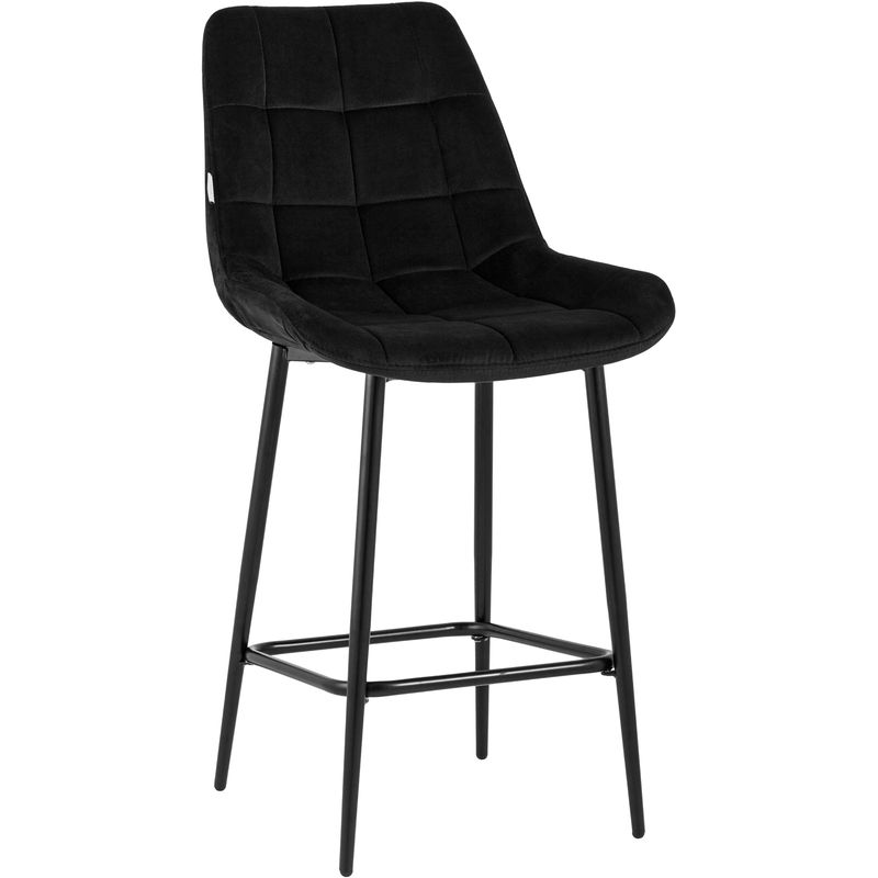 Стул Полубарный NANCY Chair посадка 65 см Черный Велюр Черный Стул Полубарный NANCY Chair посадка 65 см Черный Велюр Черный в Челябинске | Loft Concept