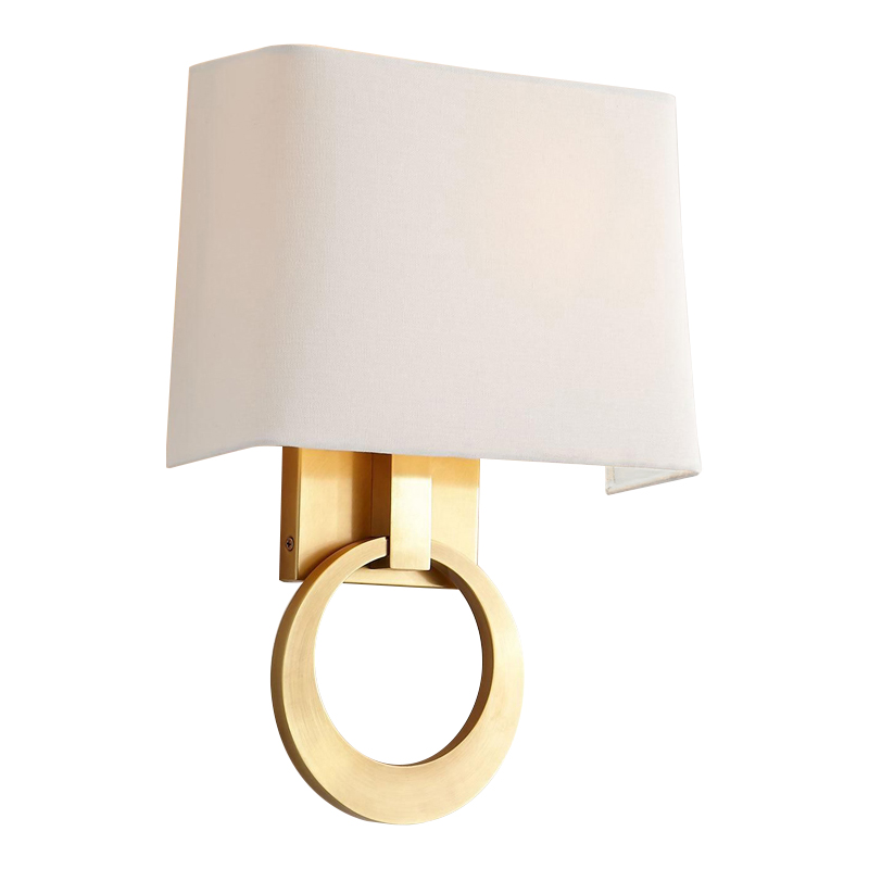 Бра Dana Sconce Brass Ring Латунь Белый Бра Dana Sconce Brass Ring Латунь Белый в Челябинске | Loft Concept