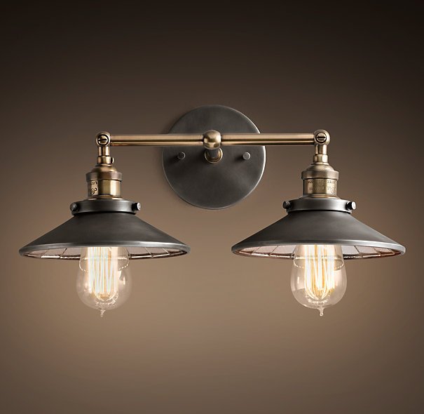 Бра Loft Cone 20th c.Factory filament Pendant Reflector Double Черный Бра Loft Cone 20th c.Factory filament Pendant Reflector Double Черный в Челябинске | Loft Concept