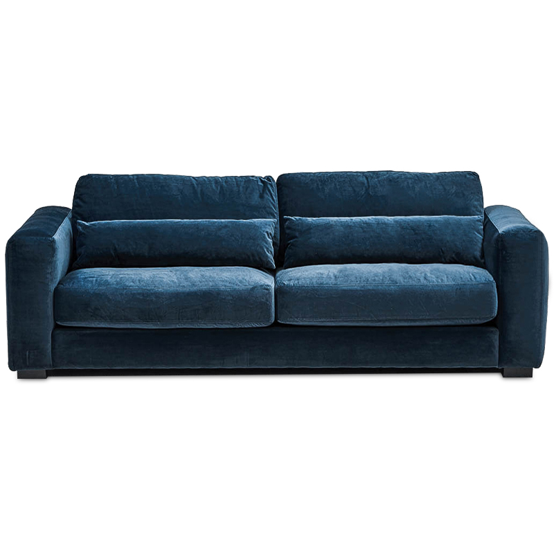 Диван Kleber Sofa blue Темно-синий Черный Диван Kleber Sofa blue Темно-синий Черный в Челябинске | Loft Concept