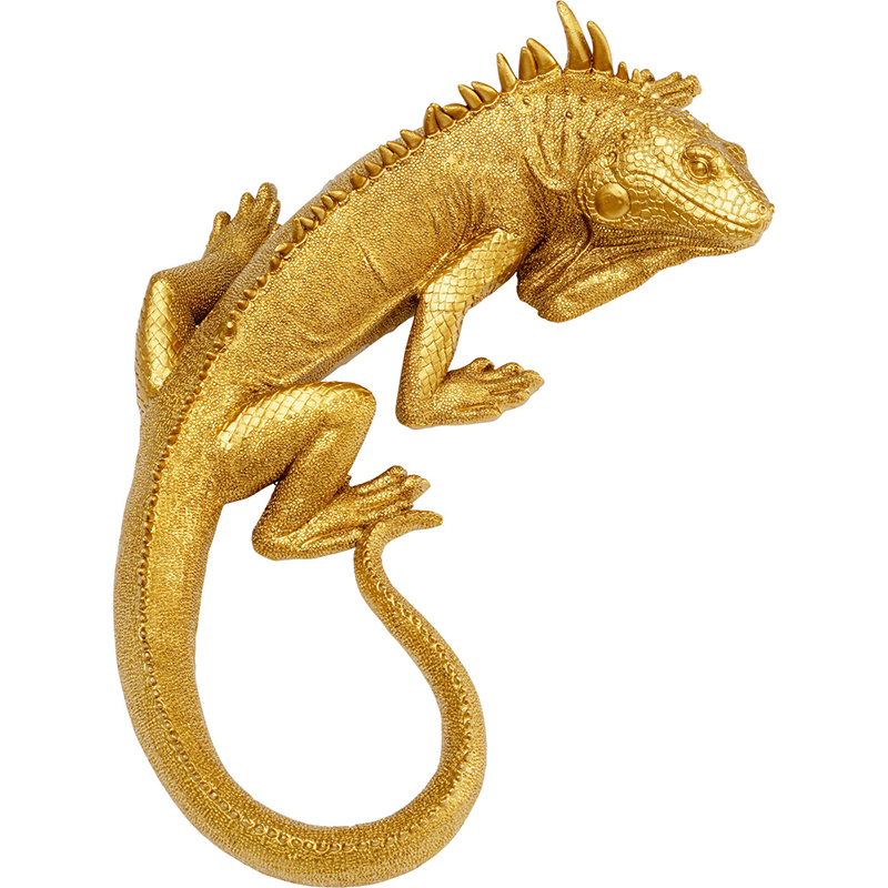 Настенный декор в виде золотой ящерицы Golden Lizard Золотой Настенный декор в виде золотой ящерицы Golden Lizard Золотой в Челябинске | Loft Concept