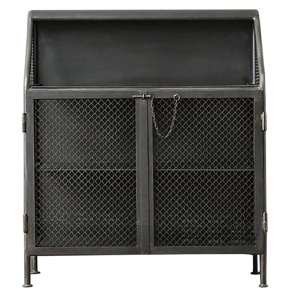 Бар металлический в стиле Лофт Vintage French Factory Bar Cart Черный Бар металлический в стиле Лофт Vintage French Factory Bar Cart Черный в Челябинске | Loft Concept