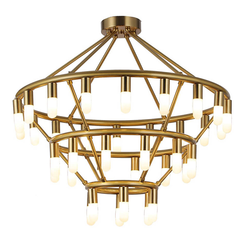 Люстра Maynor Candles Chandelier Латунь Люстра Maynor Candles Chandelier Латунь в Челябинске | Loft Concept